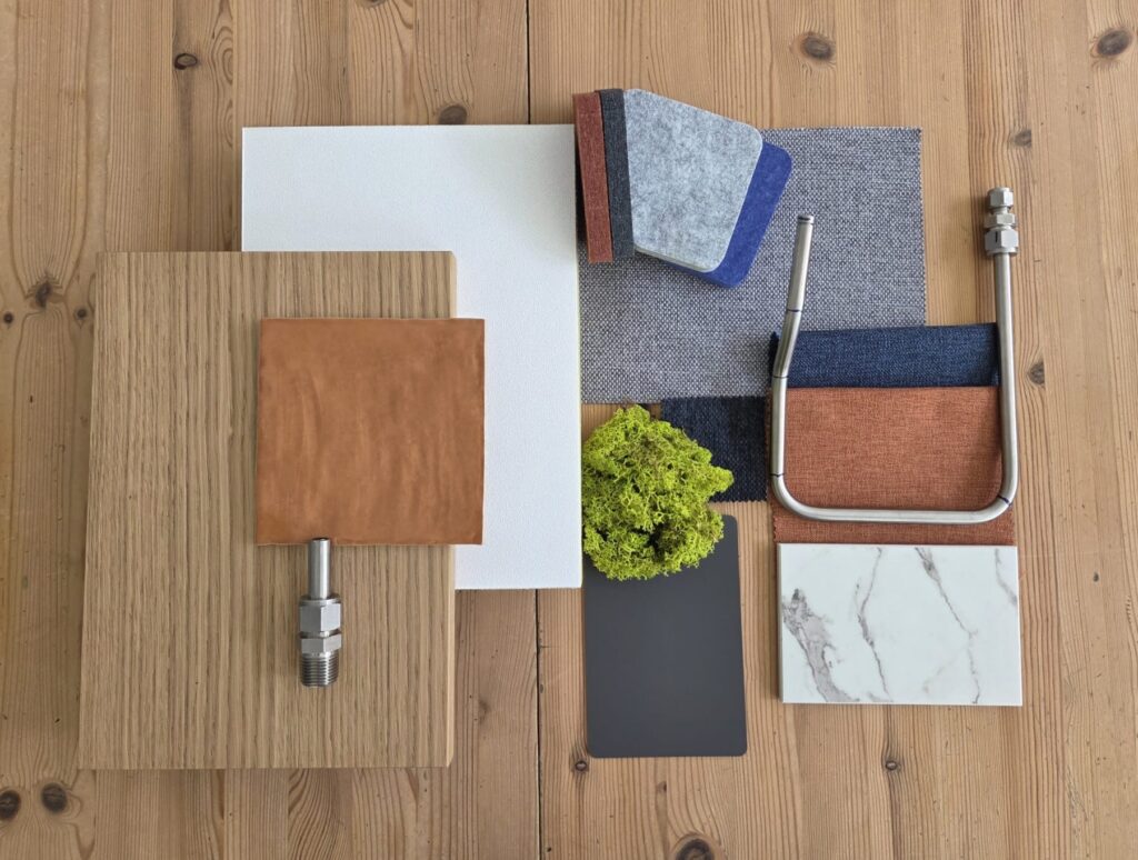 Moodboard, Farb- und Materialgestaltung