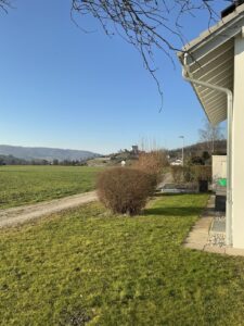 Garten vor Umbau Blick Schloss Wildegg